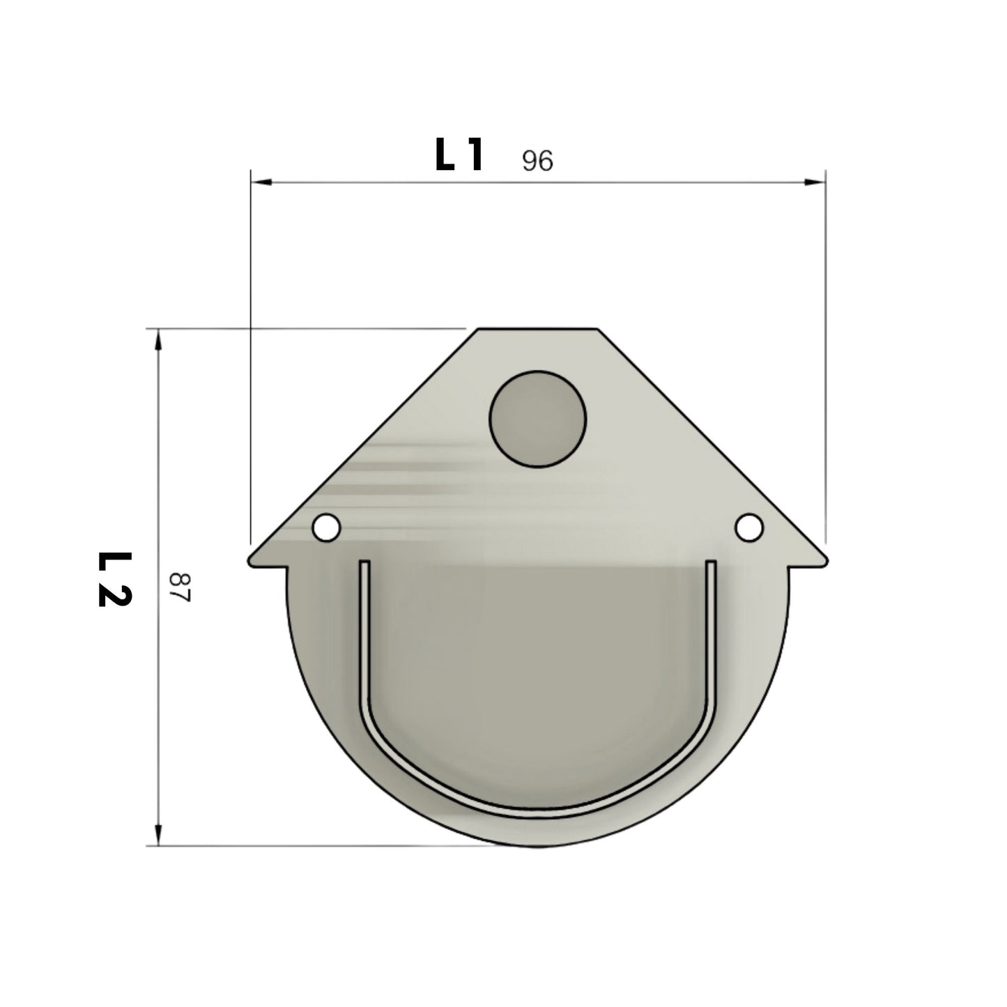 PLACCA LATERALE PER LAMPADE “CORNER LIGHT”